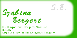 szabina bergert business card